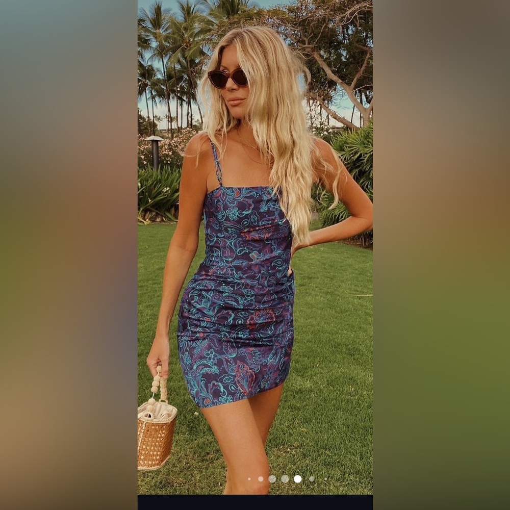 Blue Neon Mini Dress